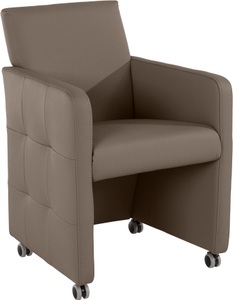 exxpo - sofa fashion, exxpo - sofa fashion Sessel »Barista«, Breite 61 cm, exxpo - sofa fashion Sessel »Barista Clubsessel auf Rollen, schmale Armlehnen, aktuelles Design«, bequem und komfortabel, Breite 61 cm