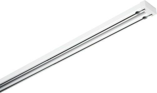 Gardinia, GARDINIA Vorhangschiene »Aluminium-Vorhangschienen Set Lara 2-Lauf«, 2 läufig-läufig, Fixmass, ausziehbar, GARDINIA Vorhangschiene »Aluminium-Vorhangschienen Set 2-Lauf«, 2 läufig-läufig, Fixmass, 2-läufig