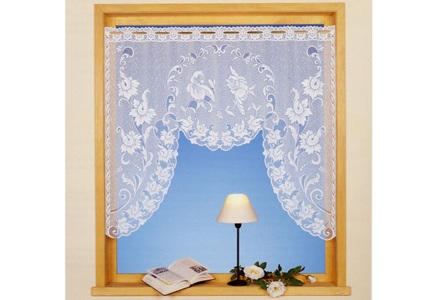 Weckbrodt, Weckbrodt Scheibengardine »Loren«, (1 St.), Gardine, Jacquard, floral, Vögel, geblümt, HxB: 95x120, Weckbrodt Scheibengardine »Loren«, (1 St.), Gardine, Jacquard, floral, Vögel, geblümt, HxB: 95x120, Store