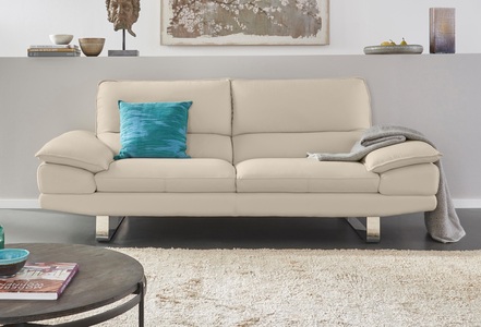 CALIA ITALIA, CALIA ITALIA 3-Sitzer »Dave«, mit Kufen in zwei Lederqualitäten, CALIA ITALIA 3-Sitzer »Dave, Sitzkomfort der Extraklasse, tolle Details« Designsofa auf Kufenfuss, in zwei Lederqualitäten