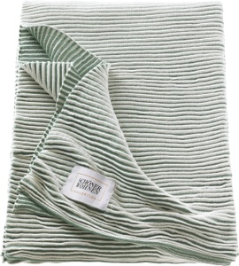 Schubiger, Plaid Liv Grün 130x170 cm, SCHÖNER WOHNEN-Kollektion Wohndecke »Liv«, mit Biesenoptik, Kuscheldecke