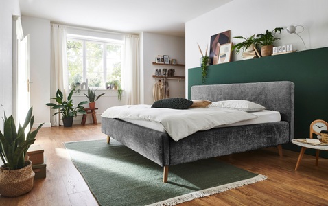 Novel, Novel - Bett MATTIS_8096 - anthrazit - Textil - 180x200, Novel - Bett MATTIS_8096 - anthrazit - Textil - 180x200