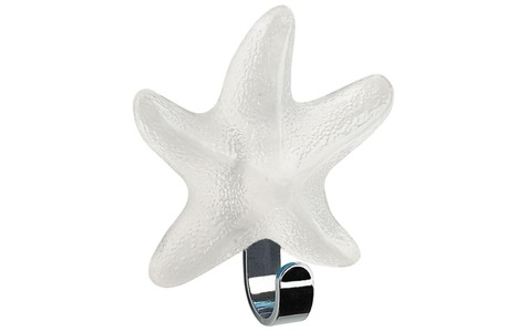 Spirella, spirella Klebehaken Starfish, spirella Handtuchhaken »Starfish Transparent/Weiss 1 kg«, Wassergeschützt