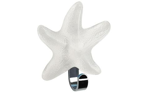 Spirella, spirella Klebehaken Starfish, spirella Handtuchhaken »Starfish Transparent/Weiss 1 kg«, Wassergeschützt