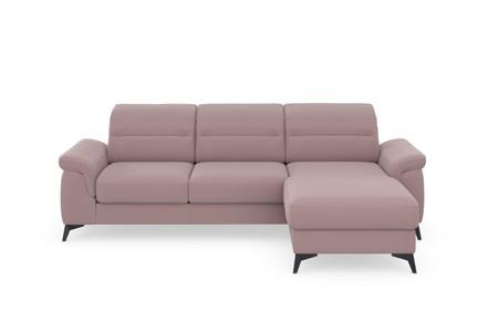 sit&more Ecksofa »Sinatra«, mit Recamiere, optional mit Kopfteilverstellung und Armteilfunktion oder mit Kopfteilverstellung, Armteilfunktion, Bettfunktion und Bettkasten, mattschwarze Metallfüsse