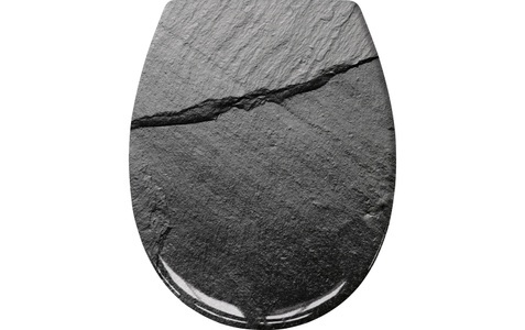 Kleine Wolke, WC-Sitz Slate schiefer, Kleine Wolke WC-Sitz »Slate Schwarz«