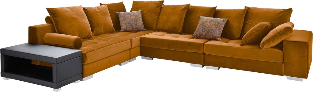 INOSIGN, INOSIGN Ecksofa »Vale«, incl. Couchtisch, Steppung im Sitzbereich, Federkern, INOSIGN Ecksofa »Vale L-Form«, incl. Couchtisch, Steppung im Sitzbereich, Federkern