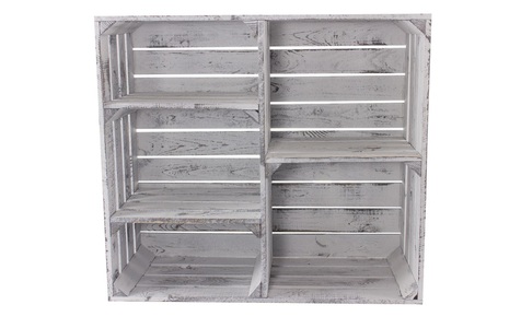 HOLZ ZOLLHAUS, Holz Zollhaus - Regal Vintage Shabby, Weiss, 77 x 68 cm, Holz Zollhaus Regal »Vintage Shabby, Weiss, 77 x 68 cm«