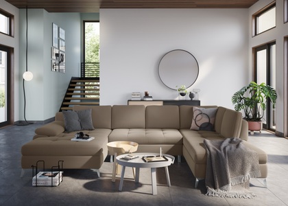 sit&more Wohnlandschaft, mit Recamiere, wahlweise mit Bettfunktion und Bettkasten