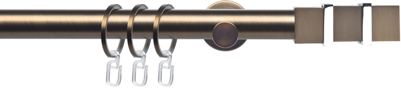LIEDECO, Gardinenstange, »CELQUADE01SG1L«, Liedeco, Fixmaß, Liedeco Gardinenstange »CELQUADE01SG1L«, 1 läufig-läufig, Fixmass, 1-läufig im Fixmass Ø 25 mm
