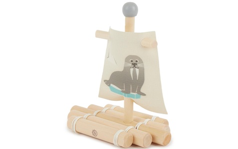 bieco, bieco Holz Floß mit Segel, BIECO Badespielzeug »Holzfloss«, Herkunft Holz: China
