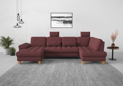 SIT&MORE, sit&more Wohnlandschaft, wahlweise mit Bettfunktion, Bettkasten, Sitztiefenverstellung, sit&more Wohnlandschaft »Westham U-Form«, wahlweise mit Bettfunktion, Bettkasten, Sitztiefenverstellung