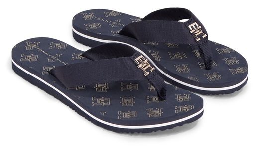 Tommy Hilfiger, Tommy Hilfiger Zehentrenner »TH ELEVATED FLIP FLOP«, mit logobedruckter Decksohle, 