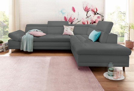 SIT&MORE, sit&more Ecksofa, sit&more Ecksofa »Limit L-Form«, wahlweise mit Bettfunktion und Bettkasten
