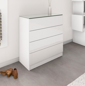 borchardt Möbel, borchardt Möbel Kommode »Vaasa«, Breite 76 cm, Glasoberboden, borchardt Möbel Kommode »Vaasa«, Breite 76 cm, Glasoberboden
