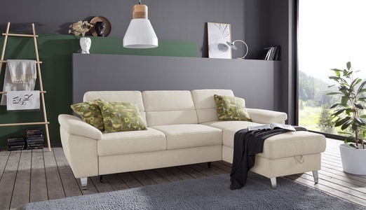 SIT&MORE, sit&more Ecksofa, sit&more Ecksofa »Sorano L-Form«, wahlweise mit Bettfunktion und Bettkasten