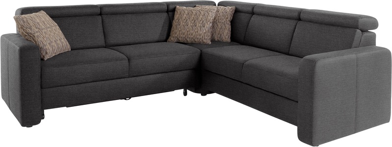 sit&more Ecksofa »Bologna«, inklusive Kopfteilverstellung und Federkern, wahlweise mit Bettfunktion und Schubkasten