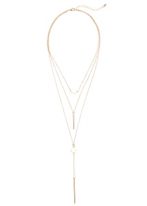 Lascana, LASCANA Lange Kette, 3-reihige Kette im filigranen Design, LASCANA Lange Kette, 3-reihige Halskette, mehrreihig, Kettenset, Halsschmuck