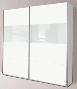 rauch ORANGE, rauch ORANGE Schwebetürenschrank »Quadra«, mit Glaselementen, rauch Schwebetürenschrank »Quadra BESTSELLER Schrank Schlafzimmerschrank in vielen Breiten«, Kleiderschrank Garderobenschrank mit Glaselementen