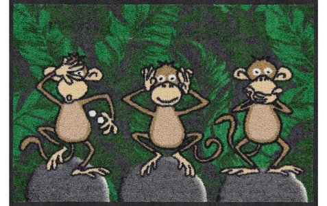 undefined, Türvorlage Three Monkeys 50x75 cm, Türvorlage Three Monkeys 50x75 cm