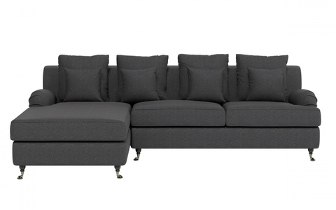 Guido Maria Kretschmer Home&Living, Guido Maria Kretschmer Home&Living Ecksofa »NORIN«, (2 St.), zwei Fussarten: vorne - Rollen, hinten - Holzfüsse, Guido Maria Kretschmer Home&Living Ecksofa »NORIN L-Form«, zwei Fussarten: vorne - Rollen, hinten - Holzfüsse