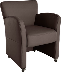 exxpo - sofa fashion, exxpo - sofa fashion Polsterstuhl, exxpo - sofa fashion Sessel »Cortado, Loungesessel auf Rollen, schmale Armlehnen, bequem« Breite 66 cm
