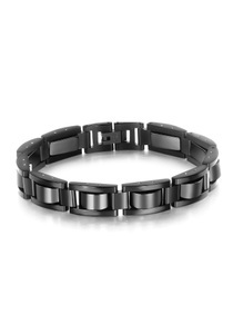 FIRETTI, Firetti Gliederarmband »Black Steel«, Firetti Gliederarmband »Schmuck Geschenk, Black Steel«