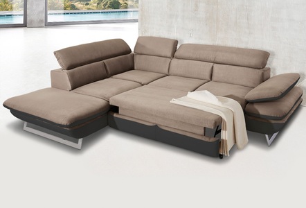 INOSIGN, INOSIGN Ecksofa, wahlweise mit Bettfunktion, 