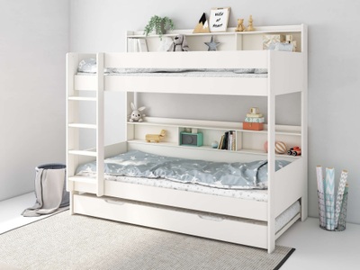 LÜTTENHÜTT, Lüttenhütt Etagenbett »JAIME, Stockbett, mit Regalen, Schublade als Ausziehbett optional«, (ca. 186x115x204 Höhe/Breite/Länge), FSC® zertifiziertes Massivholz, viel Stauraum und Abstellfläche, Lüttenhütt Etagenbett »JAIME, TOPSELLER! Stockbett, mit Regalen, Schublade optional«, (ca. 186x115x204 Höhe/Breite/Länge), FSC® zertifiziertes Massivholz, viel Stauraum und Abstellfläche