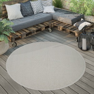 PACO HOME, Paco Home Teppich »Timber 125«, rund, 4 mm Höhe, Flachgewebe, Sisal Optik, In- und Outdoor geeignet, Wohnzimmer, Paco Home Teppich »Timber 125«, rund, 4 mm Höhe, Flachgewebe, Sisal Optik, In- und Outdoor geeignet, Wohnzimmer