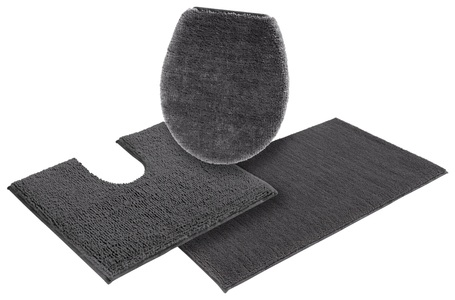 my home Badematte »Vanessa«, Höhe 10 mm, rutschhemmend beschichtet, schnell trocknend, Badteppich, weiche Haptik, unifarben