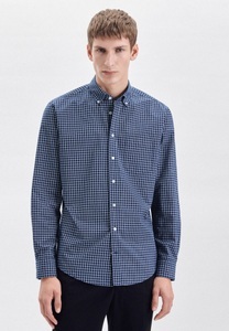 Seidensticker, Casual Hemd Regular Fit Langarm Karo Herren Blau M/L, seidensticker Businesshemd »Schwarze Rose«, Regular Langarm Button-Down-Kragen Karo