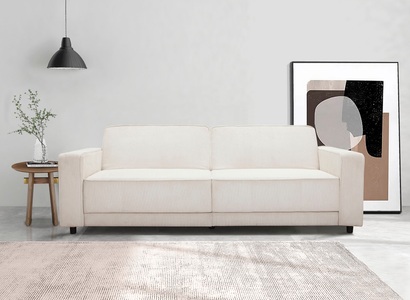 Dorel Home, Dorel Home 3-Sitzer »Allie Schlafsofa 225 cm«, Bett-Funktion (108/190cm), trendiger Cord o. pflegeleichter Velours, Dorel Home 3-Sitzer »ALLIE Schlafsofa 225 cm« Bett-Funktion (108/190cm), trendiger Cord o. pflegeleichter Velours