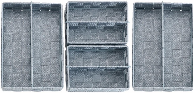 Wenko, WENKO Aufbewahrungskorb »Adria« (Set, 4 Stück), WENKO Organizer »Adria«, (Set, 4 St.)