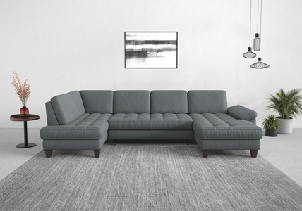SIT&MORE, sit&more Wohnlandschaft, wahlweise mit Bettfunktion, Bettkasten, Sitztiefenverstellung, sit&more Wohnlandschaft »Westham U-Form«, wahlweise mit Bettfunktion, Bettkasten, Sitztiefenverstellung