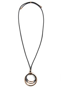 J.Jayz, J.Jayz Lange Kette »Textilband mit Kreisen«, Firetti Lange Kette »Textilband mit Kreisen«