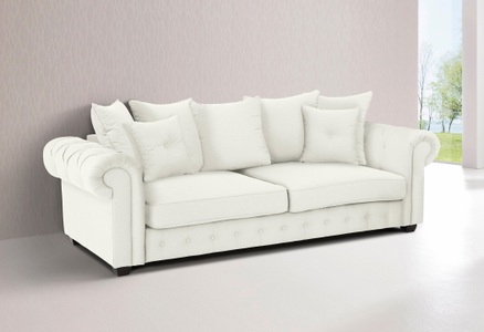 HOME AFFAIRE, Home affaire 3-Sitzer »San Pedro«, Masse B/T/H: 234/100/94 cm - Sofa hat 4 (nicht 5) Rückenkissen und 2 Zierkissen, 