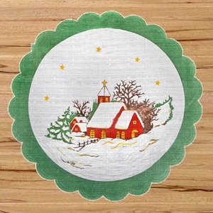 Delindo Lifestyle, Delindo Lifestyle Platzset »Weihnachtskirche«, (2 St.), gedrucktes Design, blickdichter Stoff, Delindo Lifestyle Platzset »Weihnachtskirche«, (2 St.), gedrucktes Design, blickdichter Stoff