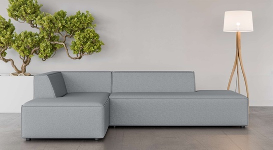 INOSIGN, INOSIGN Ecksofa »Cavan«, L-Form, Ottomane links oder rechts bestellbar, INOSIGN Ecksofa »Ecksofa Cavan mit Ottomane links oder rechts bestellbar«, L-Form mit Wellenunterfederung, Masse B/T/H: 270/180/72 cm