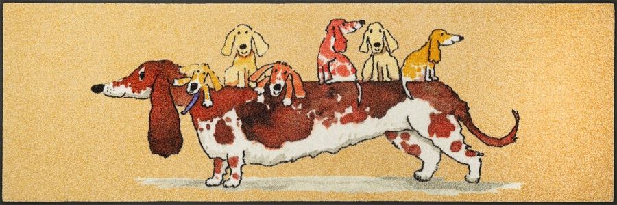 wash+dry by Kleen-Tex, wash+dry by Kleen-Tex Läufer »Woof Buddies«, rechteckig