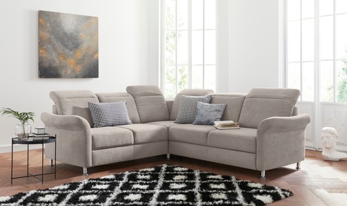 sit&more Ecksofa, inklusive Federkern, wahlweise mit Kopfteilverstellung, Bettfunktion und Schubladenstauraum