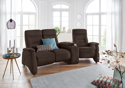 exxpo - sofa fashion, exxpo - sofa fashion 3-Sitzer, exxpo - sofa fashion 3-Sitzer »Ascoli, Kinosofa mit hohem Sitzkomfort, bequeme Armlehnen«, inkl. Relaxfunktion, Ablage und Staufach, hohe Rückenlehne