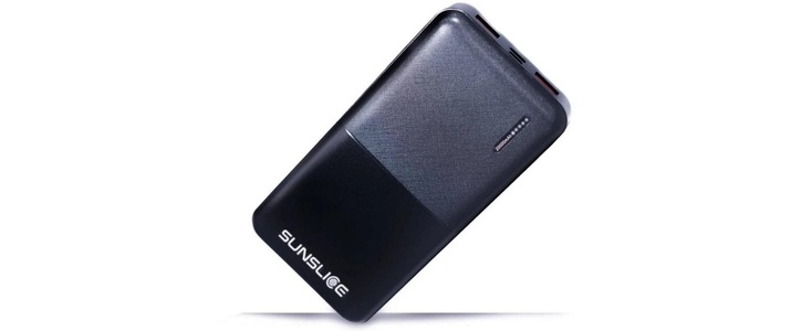 Sunslice, Gravity 20 - Outdoor Powerbank mit Solarladefunktion, Schwarz