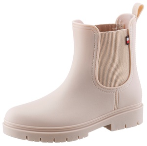 Tommy Hilfiger, Tommy Hilfiger Chelseaboots »MATT ANKLE RAINBOOT WITH ELASTIC«, mit seitlichen Strecheinsatz, 