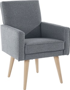 exxpo - sofa fashion, exxpo - sofa fashion Sessel »Lungo«, Breite 64 cm, exxpo - sofa fashion Sessel »Lungo, Loungesessel mit moderner Kedernaht, bequem und elegant«, Breite 64 cm, hoher Holzfuss