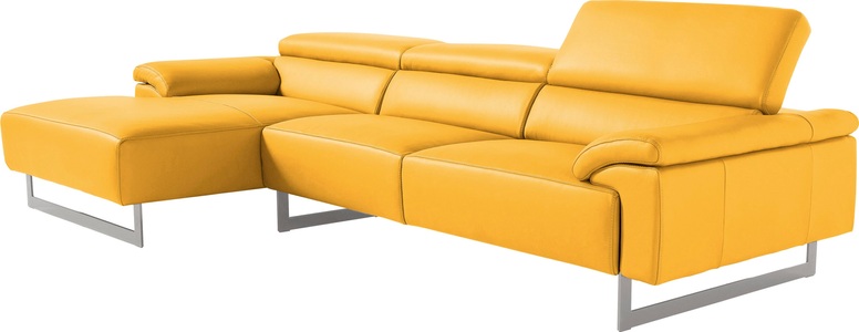 Egoitaliano, Egoitaliano Ecksofa »Malika«, mit Recamiere, inkl. Kopfteilverstellung und chromfarbenen Metallfüssen, Egoitaliano Ecksofa »Malika, L-Form«, mit Recamiere, inkl. Kopfteilverstellung und chromfarbenen Metallfüssen