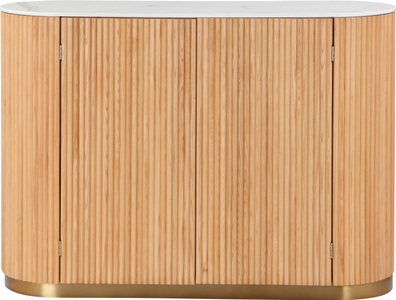 elbgestoeber, elbgestoeber Sideboard »Elblamelle«, Untergestell in Lattenoptik, mit einer Keramik Oberflächenplatte in Marmoroptik, Breite 119,5 cm, elbgestoeber Sideboard »Elblamelle«, Untergestell in Lattenoptik, Keramik Oberflächenplatte, Breite 119,5cm