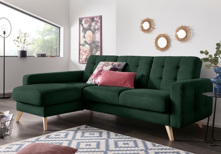 exxpo - sofa fashion, exxpo - sofa fashion Ecksofa, exxpo - sofa fashion Ecksofa »Nappa, kompakt und komfortabel, bequem, zeitloses Design, L-Form« tolle Detailverarbeitung, inkl. Bettfunktion und Bettkasten