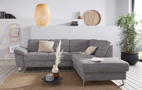 SIT&MORE, sit&more Ecksofa, sit&more Ecksofa »Sorano L-Form«, wahlweise mit Bettfunktion und Bettkasten