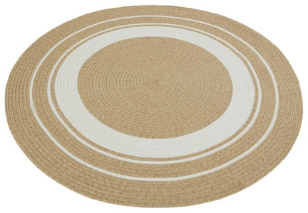 NORTHRUGS Teppich »Trenzado«, rund, Flachgewebe, Hand-Made Look, robust, pflegeleicht